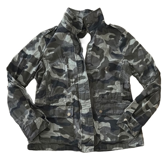 Love Tree Green Utility Jacket with High Collar - Picture 1 of 5